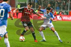 1. BL - Saison 2015/2016 - FC Ingolstadt 04 - 1899 Hoffenheim - Pascal Groß (#10 FC Ingolstadt 04) - Polanski Eugen #8 Hoffenheim - Foto: Jürgen Meyer