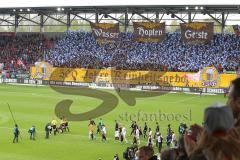 1. Bundesliga - Fußball - FC Ingolstadt 04 - Hannover 96 - Schal Jubel Choreografie 500 Jahre Reinheitsgebot