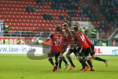 1. Bundesliga - Fußball - FC Ingolstadt 04 - TSG Hoffenheim - Freistoß Roger de Oliveira Bernardo (8, FCI) trifft zum 1:0 Jubel Tor