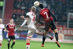 1. BL - Saison 2015/2016 - FC Ingolstadt 04 - 1. FC Köln - Mathew Leckie (#7 FC Ingolstadt 04) - Frederik Sörensen (#4 Köln)  - Foto: Meyer Jürgen