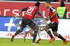 1. BL - Saison 2015/2016 - FC Ingolstadt 04 - 1. FSV Mainz 05 - Danny da Costa (#21 FC Ingolstadt 04) - Marvin Matip (#34 FC Ingolstadt 04) - Foto: Meyer Jürgen