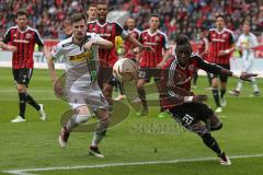 1. BL - Saison 2015/2016 - FC Ingolstadt 04 - Borussia Mönchengladbach - Danny da Costa (#21 FC Ingolstadt 04) - Nordtveit Havard #6 weiss Gladbach - Foto: Meyer Jürgen