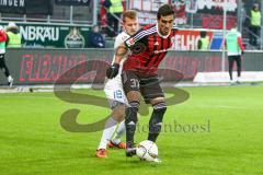 1. BL - Saison 2015/2016 - FC Ingolstadt 04 - 1. FSV Mainz 05 - Lezano Farina,Dario (#37 FC Ingolstadt 04) - Borsinski Daniel #18 Mainz - Foto: Meyer Jürgen