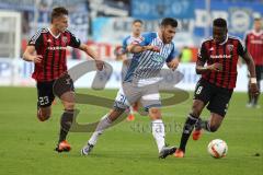 1. BL - Saison 2015/2016 - FC Ingolstadt 04 - 1899 Hoffenheim - Robert Bauer (#23 FC Ingolstadt 04) - Volland Kevin #31 Hoffenheim - Roger de Oliveira Bernardo (#8 FC Ingolstadt 04) - Foto: Jürgen Meyer