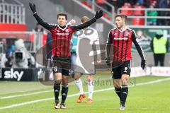 1. BL - Saison 2015/2016 - FC Ingolstadt 04 - 1. FSV Mainz 05 - Alfredo Morales (#6 FC Ingolstadt 04) mit der Schiedsrichterentscheidung nicht zufrieden - Foto: Meyer Jürgen