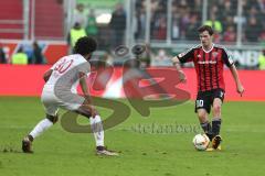 1. Bundesliga - Fußball - FC Ingolstadt 04 - FC Augsburg - Pascal Groß (10, FCI) Caiuby (FCA 30)