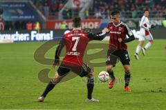 1. Bundesliga - Fußball - FC Ingolstadt 04 - Bayer 04 Leverkusen - Mathew Leckie (7, FCI) Stefan Lex (14, FCI)