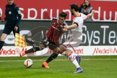 1. BL - Saison 2015/2016 - FC Ingolstadt 04 - 1. FC Köln - Lezano Farina,Dario (#37 FC Ingolstadt 04) - Mergim Mavraj (#19 Köln) - Foto: Meyer Jürgen