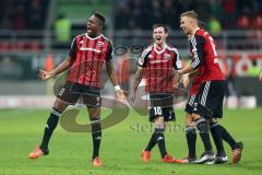 1. Bundesliga - Fußball - FC Ingolstadt 04 - TSG Hoffenheim - Freistoß Roger de Oliveira Bernardo (8, FCI) trifft zum 1:0 Jubel Tor