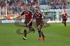 1. Bundesliga - Fußball - FC Ingolstadt 04 - Eintracht Frankfurt - Tor Jubel 1:0 durch Pascal Groß (10, FCI) links Max Christiansen (19, FCI)