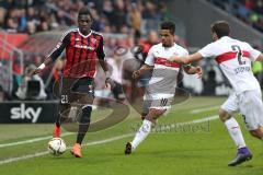 1. Bundesliga - Fußball - FC Ingolstadt 04 - VfB Stuttgart - Danny da Costa (21, FCI) Daniel Didavi (10 Stuttgart) Emiliano Insua (2 Stuttgart)