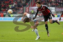 1. Bundesliga - Fußball - FC Ingolstadt 04 - 1. FSV Mainz 05 - Stefan Lex (14, FCI) und rechts Alfredo Morales (6, FCI)