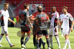 1. Bundesliga - Fußball - Testspiel - FC Ingolstadt 04 - Celta de Vigo - Lukas Hinterseer (#16 FC Ingolstadt 04) - Roger de Oliveira Bernardo (#8 FC Ingolstadt 04) -  Foto: Jürgen Meyer