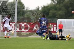 1. Bundesliga - Testspiel - Fußball - FC Ingolstadt 04 - FC Al-Wahda - 1:1 - Drehschuß von Marvin Matip (34, FCI), Ball wird auf der Linie abgefangen. Marvin Matip (34, FCI) bleibt liegen