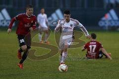 1. Bundesliga - Fußball - Testspiel - FC Ingolstadt 04 - SG Sonnenhof Großaspach - Angriff rechts Maurice Multhaup (31, FCI) und links Mirko Schuster (SG)