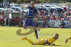 1. Bundesliga - Fußball - Testspiel - FC Ingolstadt 04 - VfR Aalen - links Moritz Hartmann (9, FCI) holt sich den Ball