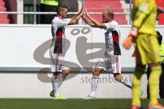 1. Bundesliga - Fußball - Testspiel -  FC Ingolstadt 04 - Celta De Vigo - Spielabbruch - Tor zum 1:0 durch Pascal Groß (10, FCI) Jubel, mit Tobias Levels (28, FCI)