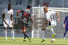 1. Bundesliga - Fußball - Testspiel -  FC Ingolstadt 04 - Celta De Vigo - Spielabbruch - links Roger de Oliveira Bernardo (8, FCI) und rechts Max Christiansen (19, FCI)