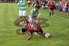 Freundschaftsspiel - Saison 2015/2016 - FC Ingolstadt 04 - SpVgg Greuther Fürth - Elias Kachunga (#25 FC Ingolstadt 04) - Caligiuri Marco weiß #13 Greuther Fürth - Foto: Jürgen Meyer