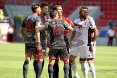 1. Bundesliga - Fußball - Testspiel - FC Ingolstadt 04 - Celta de Vigo - Lukas Hinterseer (#16 FC Ingolstadt 04) - Roger de Oliveira Bernardo (#8 FC Ingolstadt 04) -  Foto: Jürgen Meyer