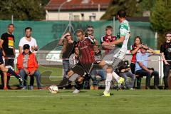 Freundschaftsspiel - Saison 2015/2016 - FC Ingolstadt 04 - SpVgg Greuther Fürth - Moritz Hartmann (#9 FC Ingolstadt 04) - Röcker Benedikt weiß Greuther Fürth - Foto: Jürgen Meyer