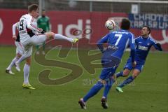 1. Bundesliga - Fußball - Testspiel - FC Ingolstadt 04 - Karlsruher SC - links Max Christiansen (19, FCI) blockt den Ball
