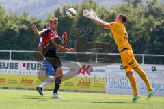 1. Bundesliga - Fußball - Testspiel - SV Grödig - FC Ingolstadt 04 - 1:0 - Lukas Hinterseer (16, FCI) knapp am Tor, Torwart Fabio Strauss (Grödig) hält