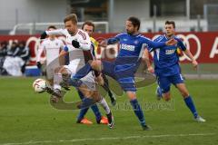 1. Bundesliga - Fußball - Testspiel - FC Ingolstadt 04 - Karlsruher SC - Lukas Hinterseer (16, FCI) Zweikampf mit rechts Martin Stoll (KSC)