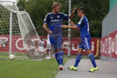 1. Bundesliga - Testspiel - Fußball - FC Ingolstadt 04 - FC Al-Wahda - 1:1 - Lukas Hinterseer (16, FCI) trifft nach Lex Flanke zum 1:0 Tor Jubel mit Stefan Lex (14, FCI)