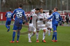 1. Bundesliga - Fußball - Testspiel - FC Ingolstadt 04 - Karlsruher SC - Moritz Hartmann (9, FCI) erzielt 1:0 Elfmeter Tor Jubel mit Robert Bauer (23, FCI)