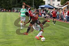 Freundschaftsspiel - Saison 2015/2016 - FC Ingolstadt 04 - SpVgg Greuther Fürth - Elias Kachunga (#25 FC Ingolstadt 04) - Caligiuri Marco weiß #13 Greuther Fürth - Foto: Jürgen Meyer