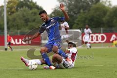 1. Bundesliga - Testspiel - Fußball - FC Ingolstadt 04 - FC Al-Wahda - 1:1 - Elias Kachunga (25, FCI) wird unsanft von den Beinen geholt, Foul