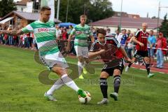 Freundschaftsspiel - Saison 2015/2016 - FC Ingolstadt 04 - SpVgg Greuther Fürth - Pledl Thomas (#30 FC Ingolstadt 04) - Röcker Benedikt weiß Greuther Fürth - Foto: Jürgen Meyer