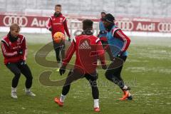 1. Bundesliga - Fußball - FC Ingolstadt 04 - Trainingsauftakt nach Winterpause - Stefan Wannenwetsch (22, FCI) Stefan Lex (14, FCI) Roger de Oliveira Bernardo (8, FCI)