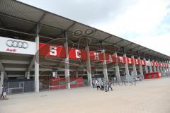 1. Bundesliga - Fußball - FC Ingolstadt 04 - Saisoneröffnung - Auftakttraining - Schriftzug Schanzer Heimat am Sportpark