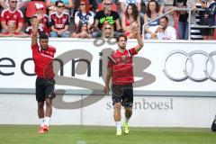 1. Bundesliga - Fußball - FC Ingolstadt 04 - Saisoneröffnung - Auftakttraining - Elias Kachunga (25, FCI) und Romain Brégerie (18, FCI) Neuzugang