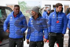 1. Bundesliga - Fußball - FC Ingolstadt 04 - Winterpause - Besuch bei Audi driving experience in Seefeld/Österreich -  Roger de Oliveira Bernardo (8, FCI) Elias Kachunga (25, FCI) Romain Brégerie (18, FCI)