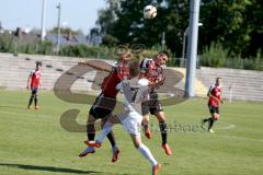 FC Ingolstadt - A - Junioren - 1.FC Saarbrücken - Scherer Maximilian rot Ingolstadt links - Niclas Thorsten rechts rot Ingolstadt - Rebmann Jan weiß Saarbrücken - Foto: Jürgen Meyer