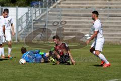 FC Ingolstadt - A - Junioren - 1.FC Saarbrücken - Hasenhüttl Patrick rechts rot FC Ingolstadt - Müller Alexander Torwart Saarbrücken - Foto: Jürgen Meyer