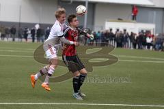 A-Junioren Bundesliga SW - FC Ingolstadt 04 - FC Bayern München - links Felix Götze (FCB) und rechts Tjark Dannemann