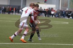 A-Junioren Bundesliga SW - FC Ingolstadt 04 - FC Bayern München - links Felix Götze (FCB) und rechts Tjark Dannemann