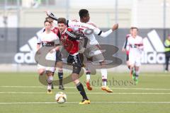 A-Junioren Bundesliga SW - FC Ingolstadt 04 - FC Bayern München - Patrick Hasenhüttl, Zweikampf mit Maxime Awoudja (5 FCB)