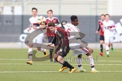 A-Junioren Bundesliga SW - FC Ingolstadt 04 - FC Bayern München - Patrick Hasenhüttl, Zweikampf mit Maxime Awoudja (5 FCB)