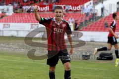 FC Ingolstadt - A-Junioren Bundesliga - Saison 2015/2016 - FC Ingolstadt 04- SC Freiburg - Jalinous Darius freit sich über den 2:1 Führungstreffer von Scherer Maximilian - Foto: Jürgen Meyer