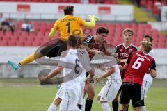 FC Ingolstadt - A-Junioren Bundesliga - Saison 2015/2016 - FC Ingolstadt 04- SC Freiburg - Hasenhüttl Patrick #11 rot Ingolstadt - Liebler Sterfan #6 rot Ingolstadt - Frommann Constantin Torwart Freiburg - Foto: Jürgen Meyer