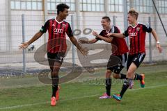 FC Ingolstadt - A-Junioren Bundesliga - Saison 2015/2016 - FC Ingolstadt 04- SC Freiburg - Scintu Yomi rot Ingolstadt schießt den 1:1 Ausgleichstreffer - Foto: Jürgen Meyer