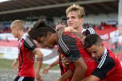 FC Ingolstadt - A-Junioren Bundesliga - Saison 2015/2016 - FC Ingolstadt 04- SC Freiburg - Scintu Yomi rot Ingolstadt schießt den 1:1 Ausgleichstreffer - Foto: Jürgen Meyer