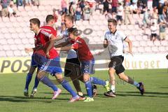 DFB-Pokal - 1. Runde - Fußball - FC Ingolstadt 04 - SpVgg Unterhaching - Spiel ist aus, Unterhaching siegt mit 2:1, Ingolstadt scheidet aus Jubel