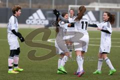 B-Juniorinnen - FC Ingolstadt 04 Damen U17 - TSV Schwaben Augsburg - Freundschaftsspiel - Guba Paula #11 weiss Ingolstadt mit dem 1:0 Führungstreffer - Jubel - Foto: Jürgen Meyer