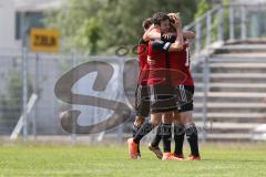 Regionalliga Bayern - FC Ingolstadt 04 II - SV 01 Viktoria Aschaffenburg - 5:3 - Tor Jubel zum 5:3 druch Ludwig Räuber (15) mit Matthias Heiß (4)